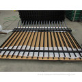 Outdoor garden bent top steel fence panels